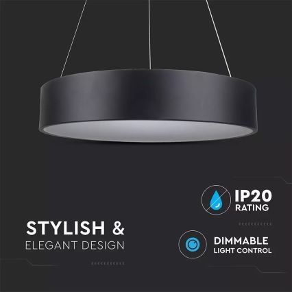LED aptumšojama lustra ar auklu 1xLED/30W/230V