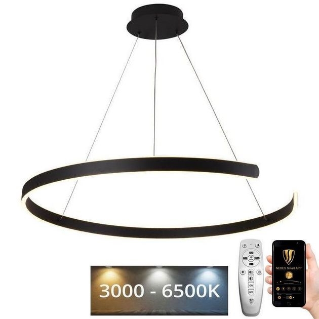 LED Aptumšojama lustra ar auklu LED/100W/230V 3000-6500K d. 80 cm + tālvadības pults