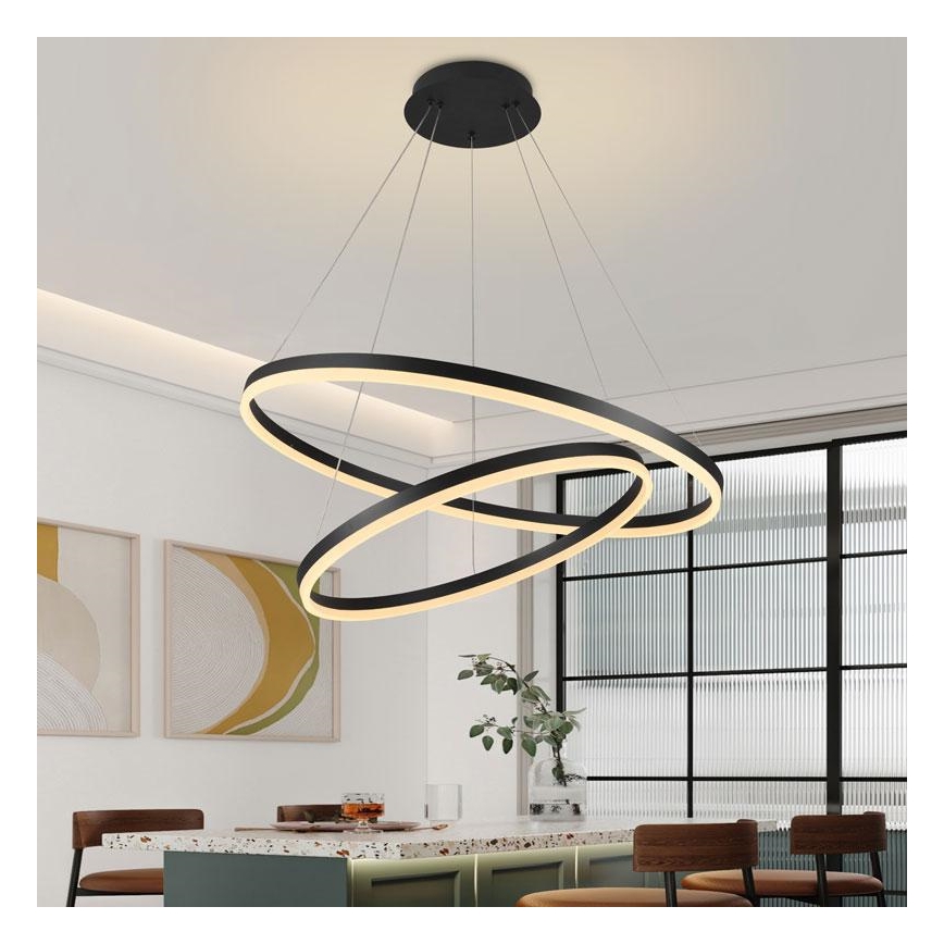 LED Aptumšojama lustra ar auklu LED/100W/230V 3000-6500K d. 80 cm + tālvadības pults