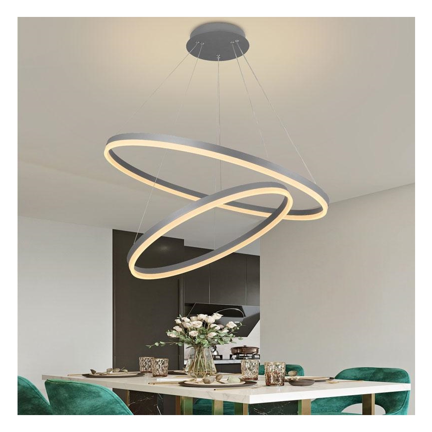 LED Aptumšojama lustra ar auklu LED/100W/230V 3000-6500K d. 80 cm + tālvadības pults