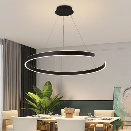 LED Aptumšojama lustra ar auklu LED/100W/230V 3000-6500K d. 80 cm + tālvadības pults