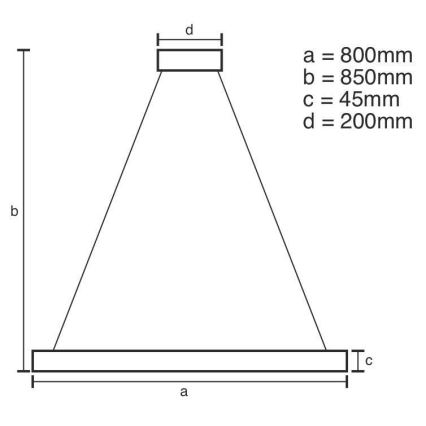 LED Aptumšojama lustra ar auklu LED/100W/230V 3000-6500K + tālvadības pults