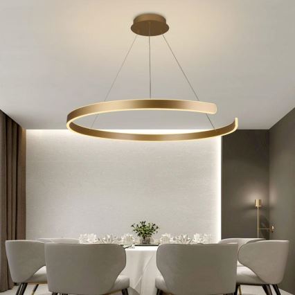 LED Aptumšojama lustra ar auklu LED/100W/230V 3000-6500K d. 80 cm + tālvadības pults