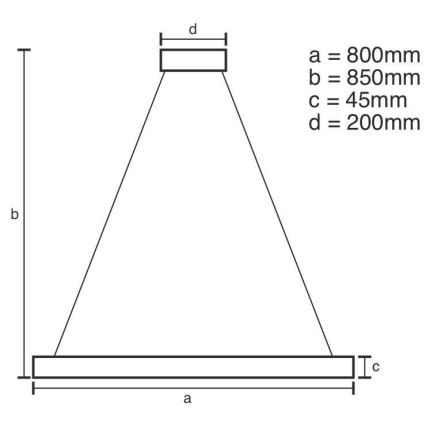 LED Aptumšojama lustra ar auklu LED/100W/230V 3000-6500K + tālvadības pults