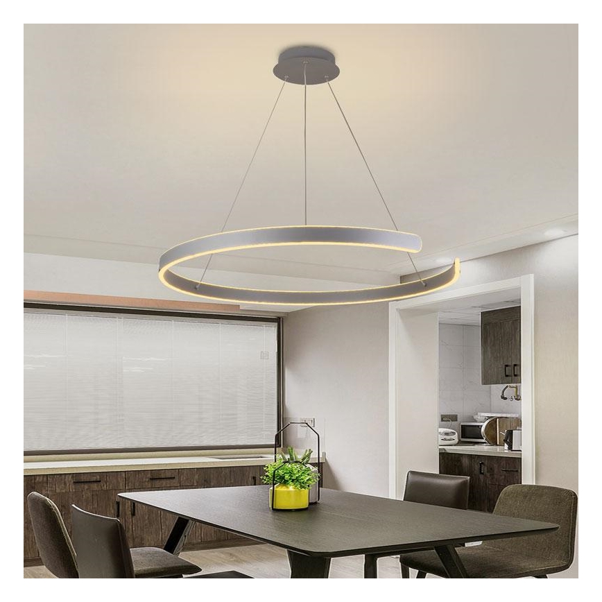 LED Aptumšojama lustra ar auklu LED/100W/230V 3000-6500K d. 80 cm + tālvadības pults
