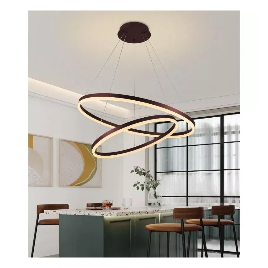 LED Aptumšojama lustra ar auklu LED/100W/230V 3000-6500K d. 80 cm + tālvadības pults