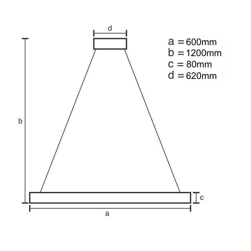 LED Aptumšojama lustra ar auklu LED/100W/230V 3000-6500K + tālvadības pults