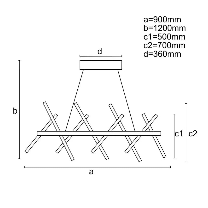 LED Aptumšojama lustra ar auklu LED/100W/230V 3000-6500K + tālvadības pults