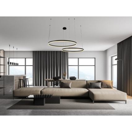 LED Aptumšojama lustra ar auklu LED/100W/230V 3000-6500K + tālvadības pults