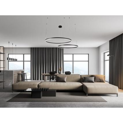 LED Aptumšojama lustra ar auklu LED/100W/230V 3000-6500K + tālvadības pults