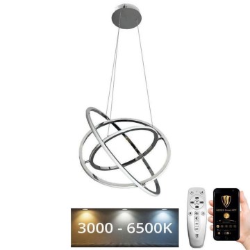 LED Aptumšojama lustra ar auklu LED/105W/230V 3000-6500K d. 60 cm + tālvadības pults
