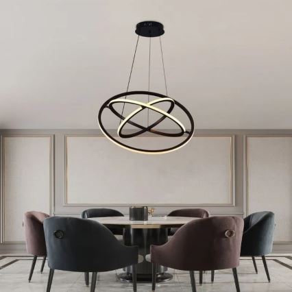 LED Aptumšojama lustra ar auklu LED/105W/230V 3000-6500K d. 60 cm + tālvadības pults