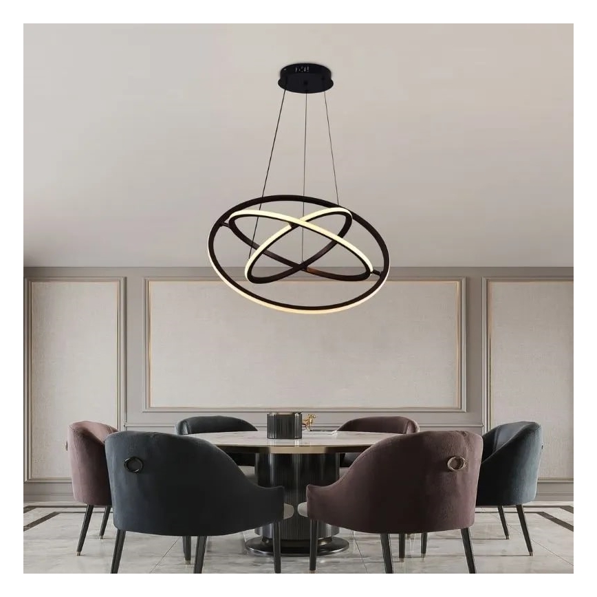 LED Aptumšojama lustra ar auklu LED/105W/230V 3000-6500K d. 60 cm + tālvadības pults