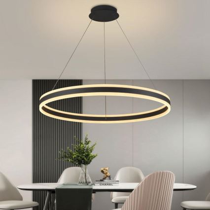 LED Aptumšojama lustra ar auklu LED/110W/230V 3000-6500K d. 80 cm + tālvadības pults