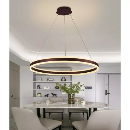 LED Aptumšojama lustra ar auklu LED/110W/230V 3000-6500K d. 80 cm + tālvadības pults