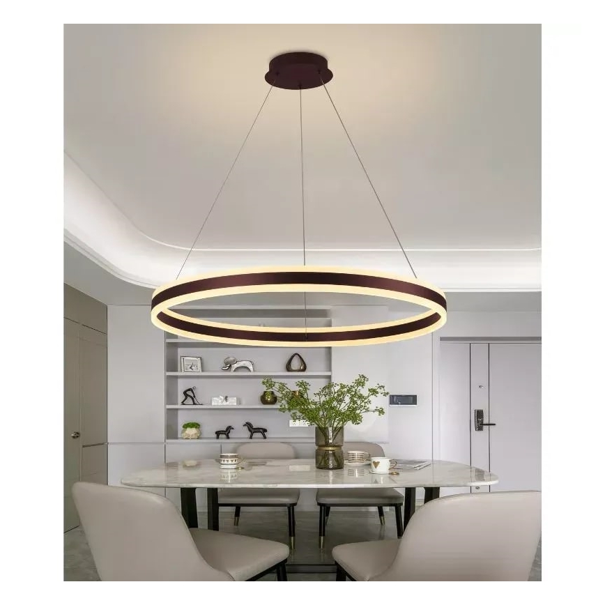 LED Aptumšojama lustra ar auklu LED/110W/230V 3000-6500K d. 80 cm + tālvadības pults