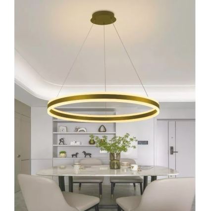 LED Aptumšojama lustra ar auklu LED/110W/230V 3000-6500K d. 80 cm + tālvadības pults