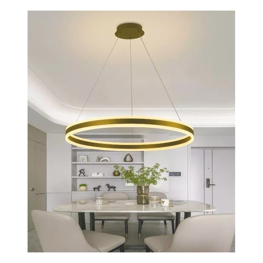 LED Aptumšojama lustra ar auklu LED/110W/230V 3000-6500K d. 80 cm + tālvadības pults