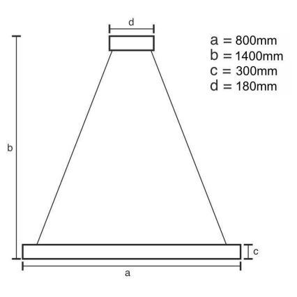 LED Aptumšojama kristāla lustra ar auklu LED/110W/230V 3000-6500K zelta + tālvadības pults