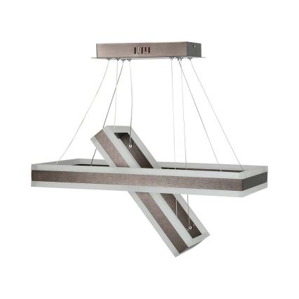 LED Aptumšojama lustra ar auklu LED/113W/230V 3000K brūna