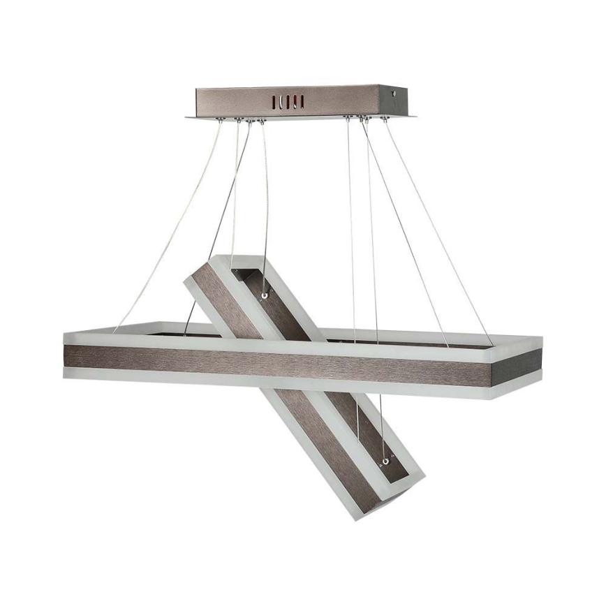 LED Aptumšojama lustra ar auklu LED/113W/230V 3000K brūna
