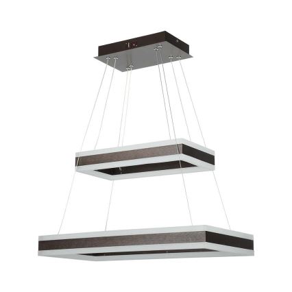 LED Aptumšojama lustra ar auklu LED/113W/230V 3000K brūna
