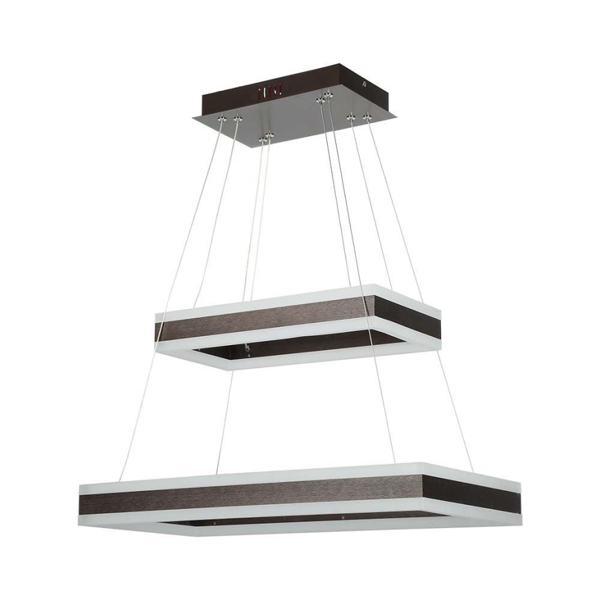 LED Aptumšojama lustra ar auklu LED/113W/230V 3000K brūna