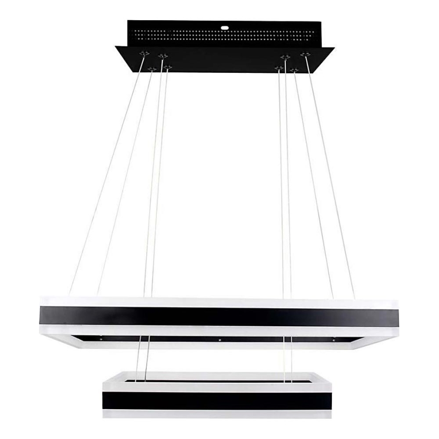 LED Aptumšojama lustra ar auklu LED/113W/230V 3000K melna