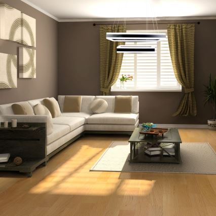LED Aptumšojama lustra ar auklu LED/113W/230V 3000K melna
