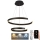 LED Aptumšojama lustra ar auklu LED/120W/230V 3000-6500K d. 60 cm + tālvadības pults