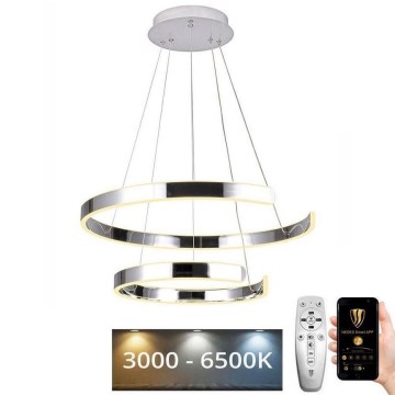 LED Aptumšojama lustra ar auklu LED/120W/230V 3000-6500K d. 60 cm + tālvadības pults