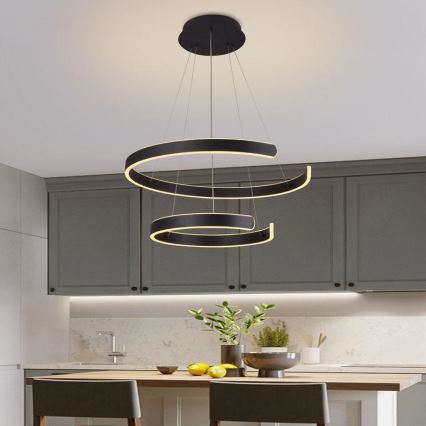 LED Aptumšojama lustra ar auklu LED/120W/230V 3000-6500K d. 60 cm + tālvadības pults