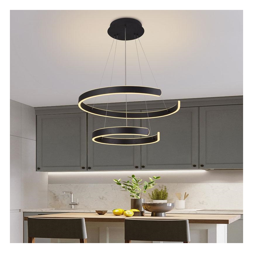 LED Aptumšojama lustra ar auklu LED/120W/230V 3000-6500K d. 60 cm + tālvadības pults