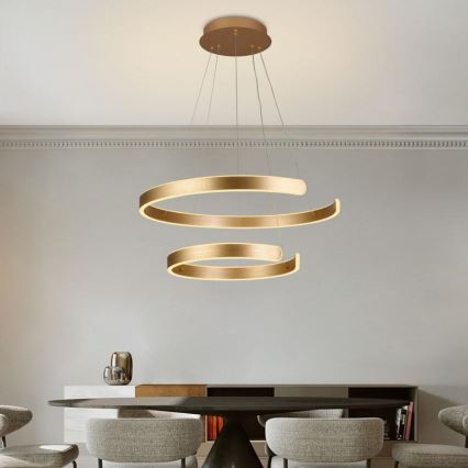 LED Aptumšojama lustra ar auklu LED/120W/230V 3000-6500K d. 60 cm + tālvadības pults