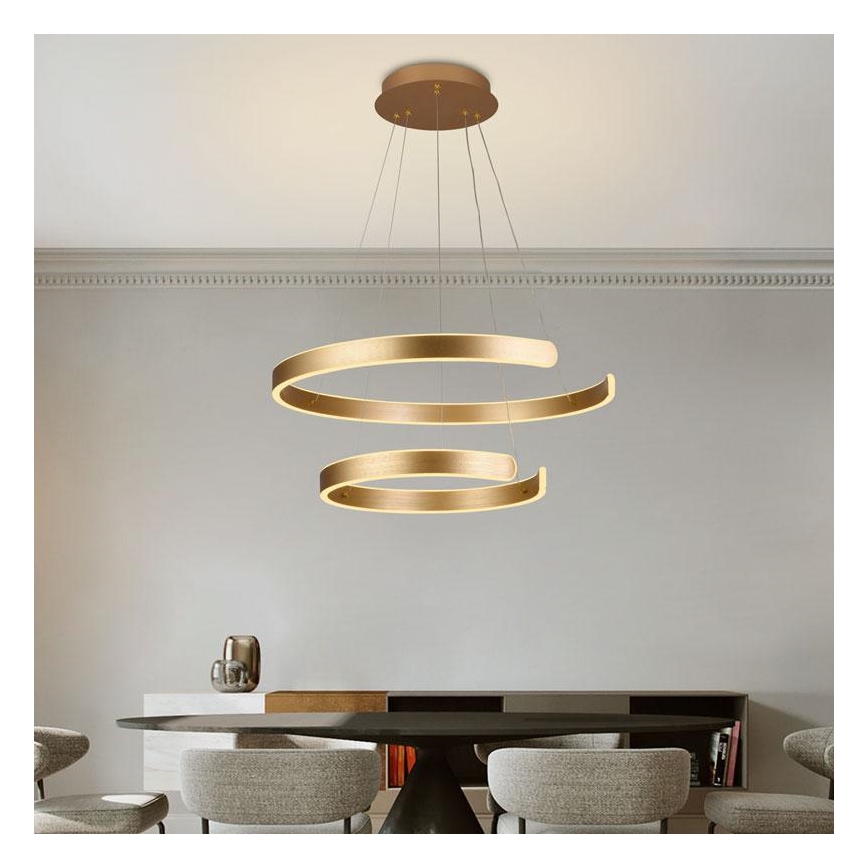 LED Aptumšojama lustra ar auklu LED/120W/230V 3000-6500K d. 60 cm + tālvadības pults