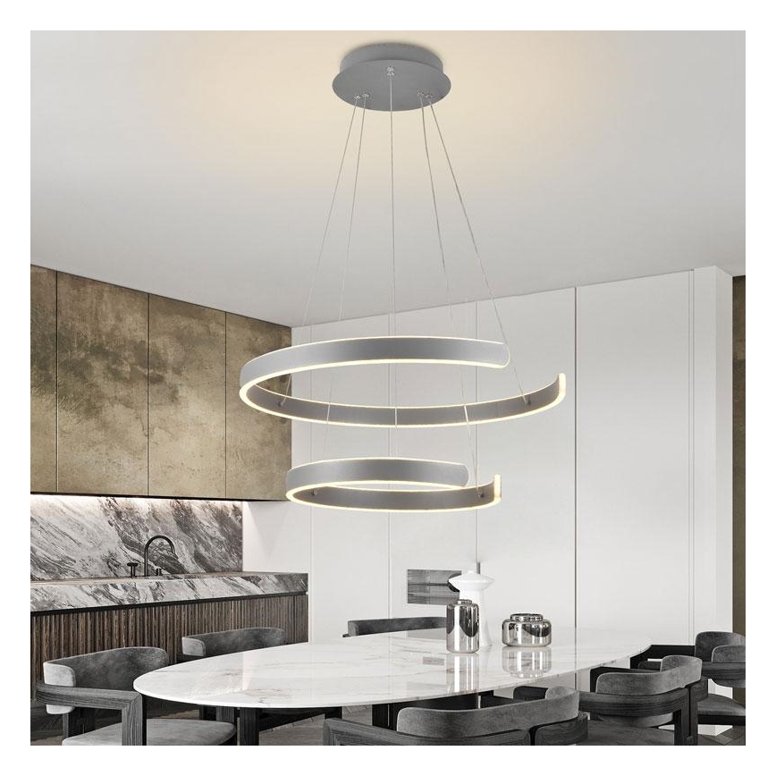 LED Aptumšojama lustra ar auklu LED/120W/230V 3000-6500K d. 60 cm + tālvadības pults