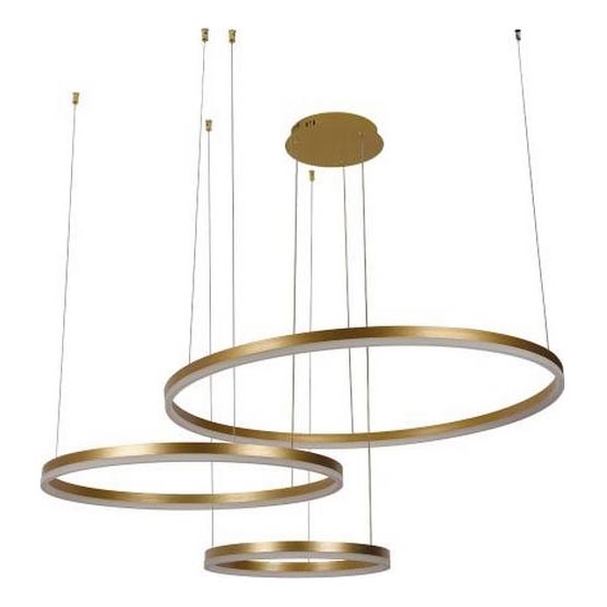 LED Aptumšojama lustra ar auklu LED/125W/230V 3000-6500K d. 80 cm + tālvadības pults