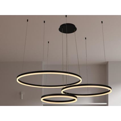 LED Aptumšojama lustra ar auklu LED/125W/230V 3000-6500K d. 80 cm + tālvadības pults