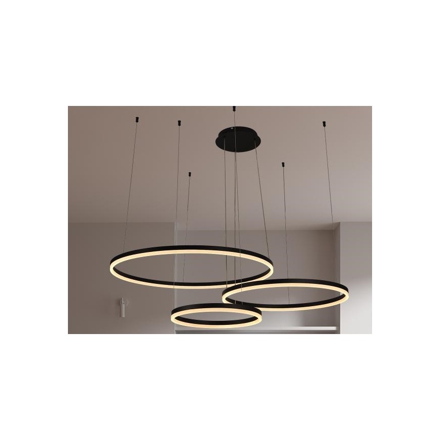 LED Aptumšojama lustra ar auklu LED/125W/230V 3000-6500K d. 80 cm + tālvadības pults