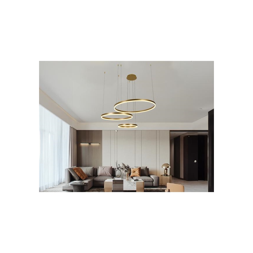 LED Aptumšojama lustra ar auklu LED/125W/230V 3000-6500K + tālvadības pults