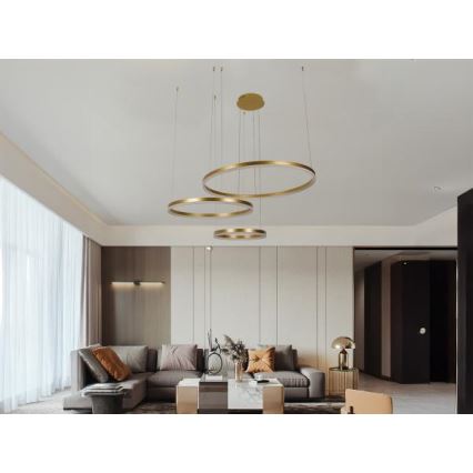 LED Aptumšojama lustra ar auklu LED/125W/230V 3000-6500K + tālvadības pults