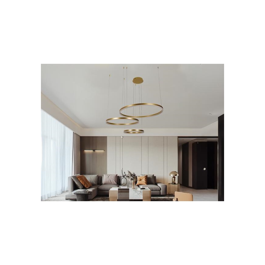 LED Aptumšojama lustra ar auklu LED/125W/230V 3000-6500K + tālvadības pults