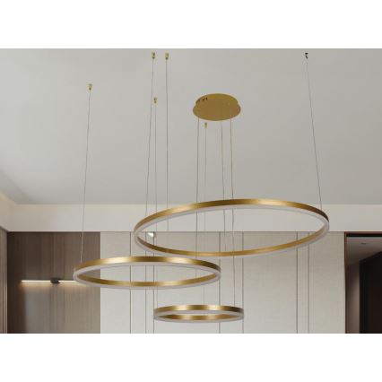 LED Aptumšojama lustra ar auklu LED/125W/230V 3000-6500K + tālvadības pults