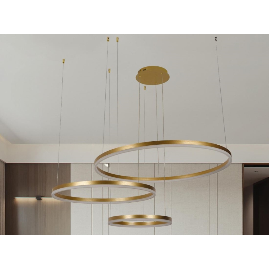 LED Aptumšojama lustra ar auklu LED/125W/230V 3000-6500K + tālvadības pults