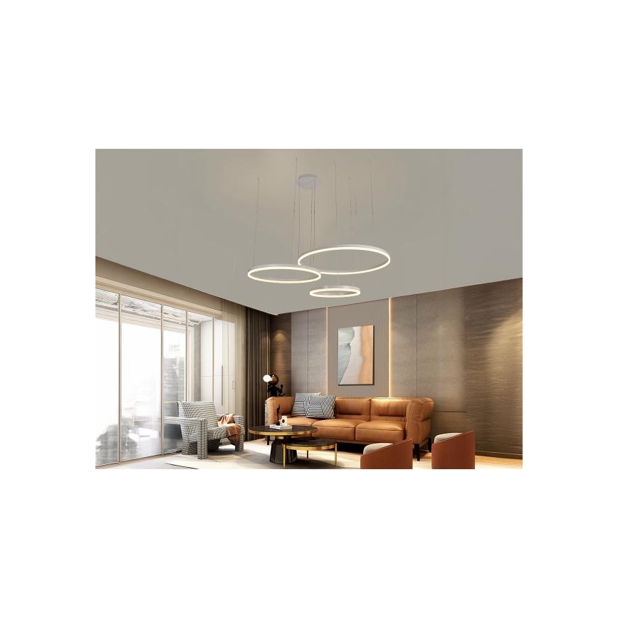 LED Aptumšojama lustra ar auklu LED/125W/230V 3000-6500K + tālvadības pults
