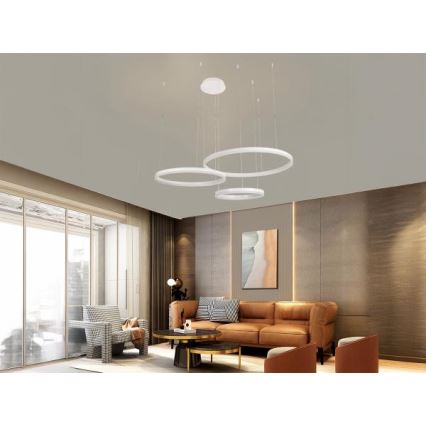 LED Aptumšojama lustra ar auklu LED/125W/230V 3000-6500K + tālvadības pults
