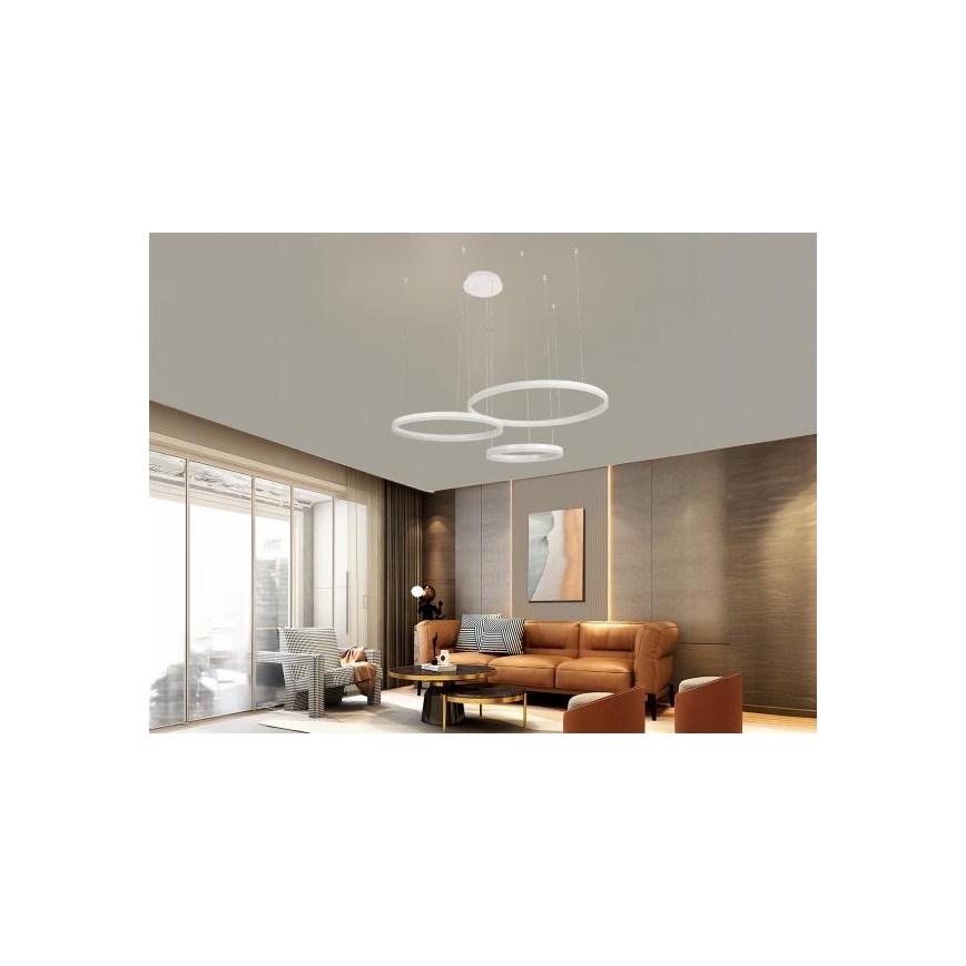 LED Aptumšojama lustra ar auklu LED/125W/230V 3000-6500K + tālvadības pults