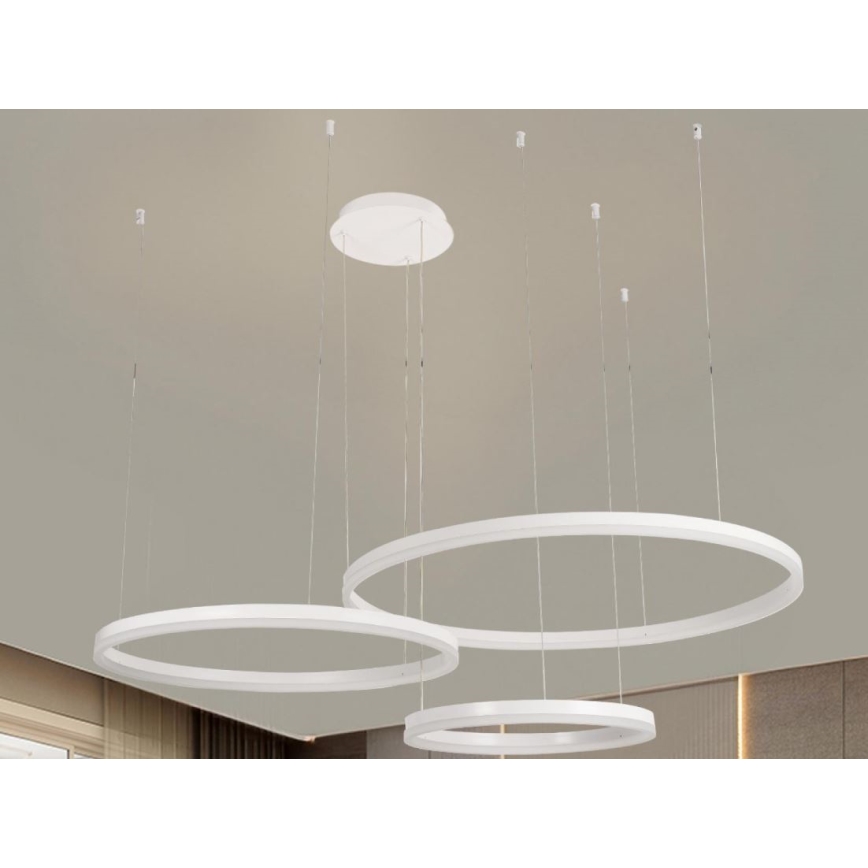 LED Aptumšojama lustra ar auklu LED/125W/230V 3000-6500K + tālvadības pults