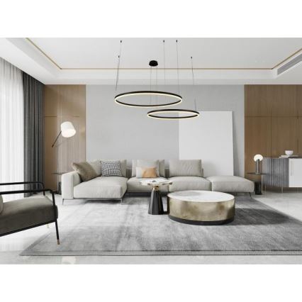 LED Aptumšojama lustra ar auklu LED/128W/230V 3000-6500K + tālvadības pults