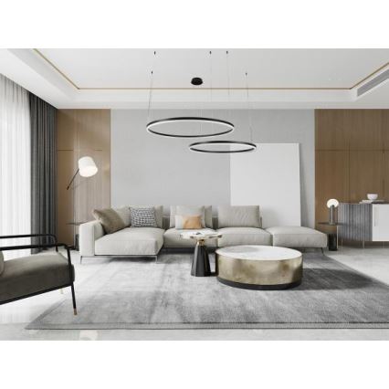 LED Aptumšojama lustra ar auklu LED/128W/230V 3000-6500K + tālvadības pults